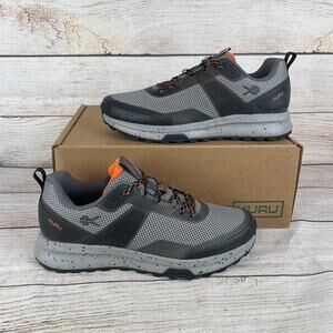 Kuru Atom Trail Mens Sz 10 Sneakers Shoes Lead Gray Orange Spice